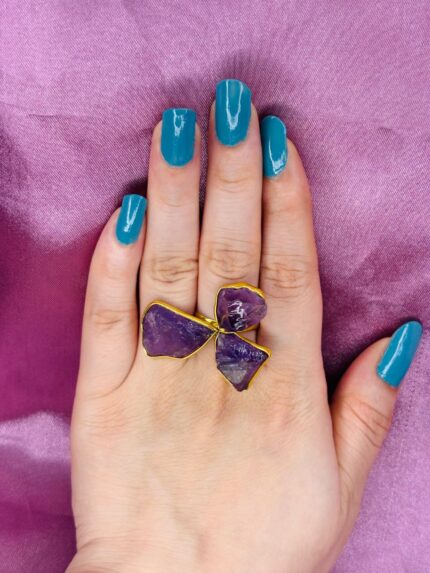 Midnight Amethyst Statement Purple Ring