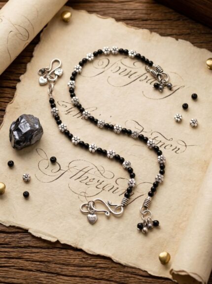 Midnight Garden Floral Anklet