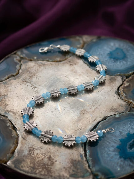 The "Ocean Sun" Spiral Charm Anklet