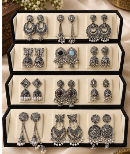 12 pair jhumka earrings set